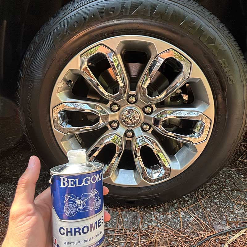 Rénovation d'une jante chrome sur un pick up à Bordeaux